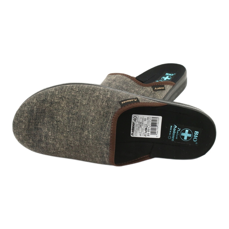 Pantofole da uomo Adanex 24618 grigio 4