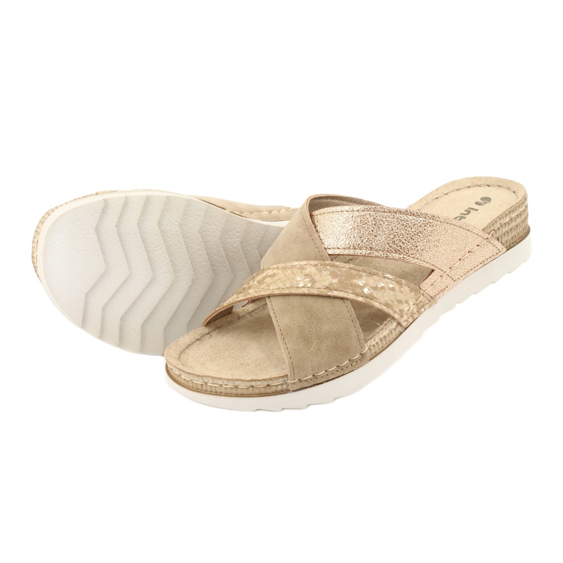 Comode ciabatte COMFORT INBLU SABBIA OF020 beige d'oro 3