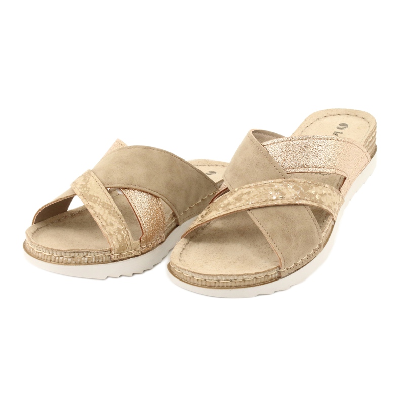 Comode ciabatte COMFORT INBLU SABBIA OF020 beige d'oro 2