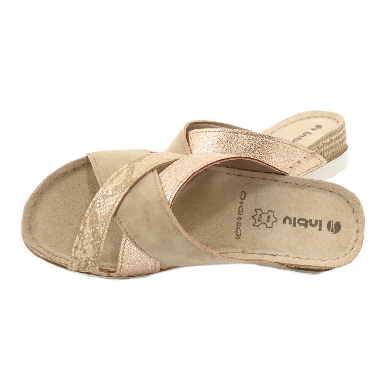 Comode ciabatte COMFORT INBLU SABBIA OF020 beige d'oro 4
