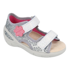 Scarpe per bambini Befado pu 065P139 rosa grigio 1