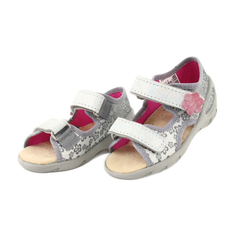 Scarpe per bambini Befado pu 065P139 rosa grigio 3