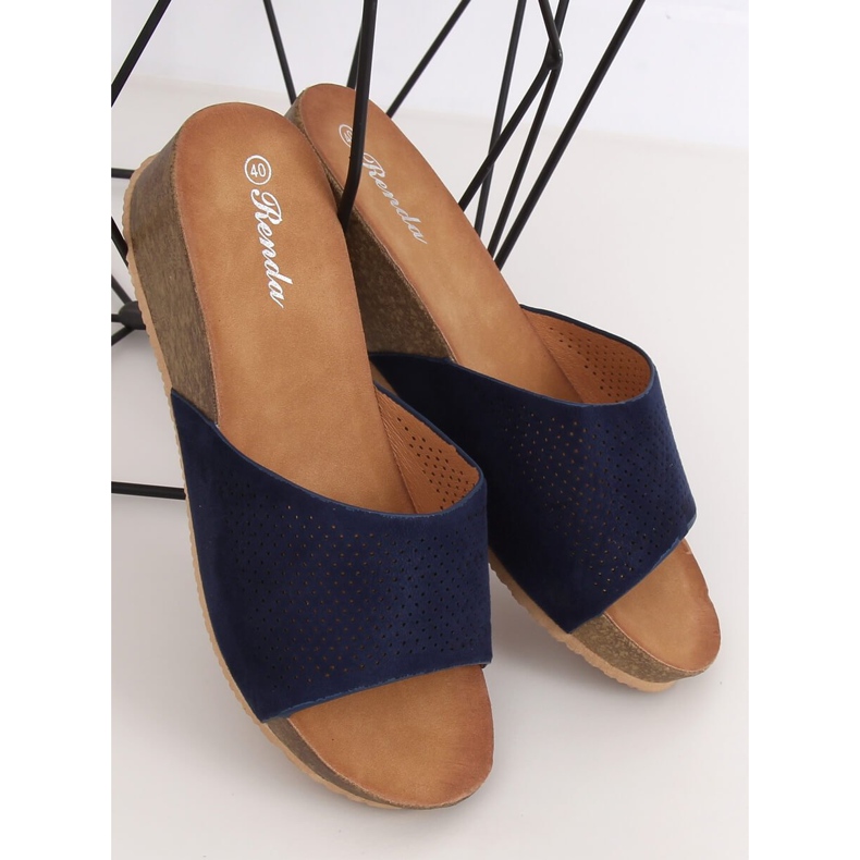 Pantofole blu navy 10-238 D.BLUE 2