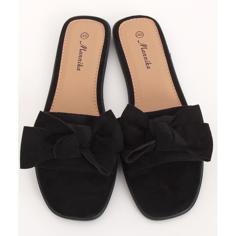 Pantofole nere da donna nere WL1607 Black nero 2
