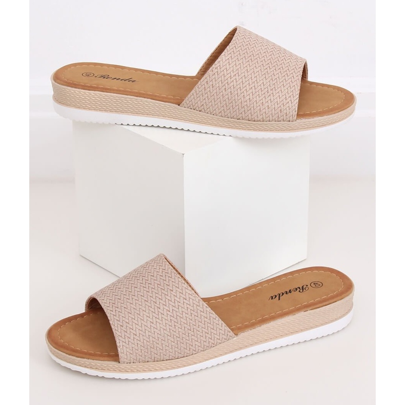 Pantofole da donna beige BQ-66 Beige 1
