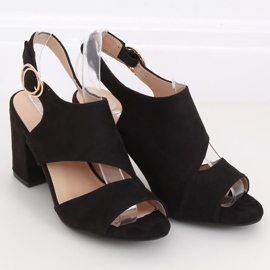 Sandali neri con tacco alto A8560 Black nero 1