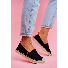 Espadrillas da donna Suola intrecciata Nere Big Star FF274A498 nero 1