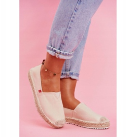 Espadrillas da donna, suola intrecciata Beige Big Star FF274A500 1