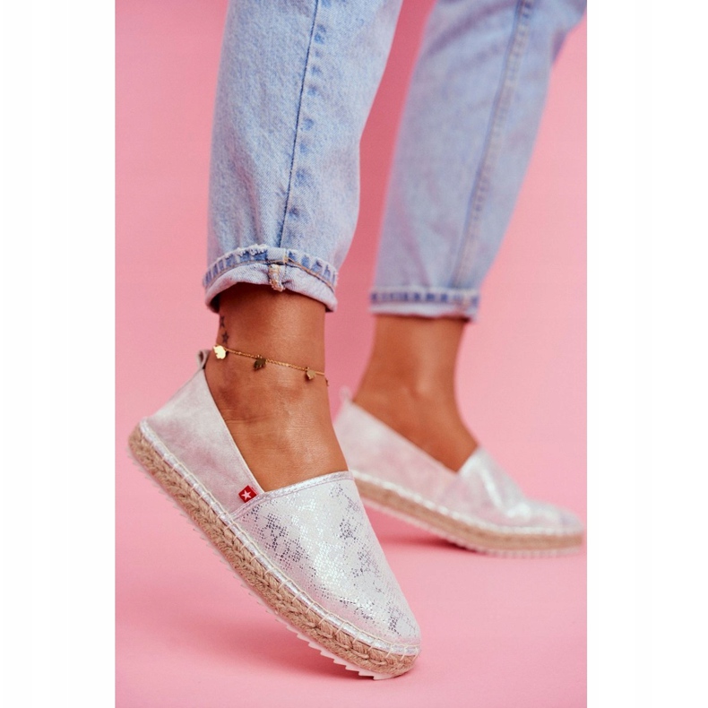 Espadrillas da donna, suola intrecciata argento Big Star FF274A514 grigio 1