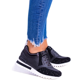 Scarpe Sportive Donna Nere Con Paillettes Lu Boo Infinitiale nero 2