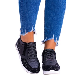 Scarpe Sportive Donna Nere Con Paillettes Lu Boo Infinitiale nero 3