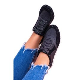 Scarpe Sportive Donna Nere Con Paillettes Lu Boo Infinitiale nero 4