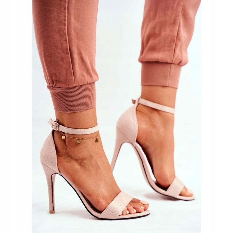 PS1 Sandali Da Donna Con Tacco Alto Ecopelle Beige Liberty 2