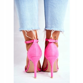 SEA Sandali Da Donna Con Tacco Alto Ecopelle Fucsia Liberty rosa 2