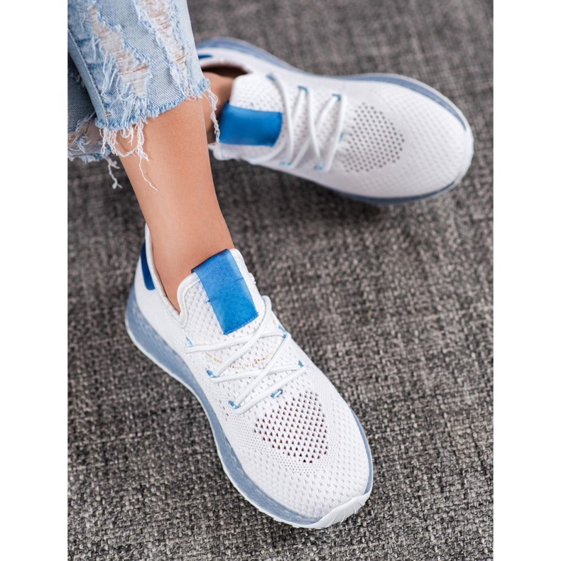 SHELOVET Sneakers bianche traforate bianco 1