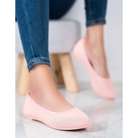 SHELOVET Ballerine leggere traforate rosa 1