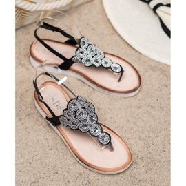 SDS Sandali Sulla Piattaforma Con Decorazioni nero 2