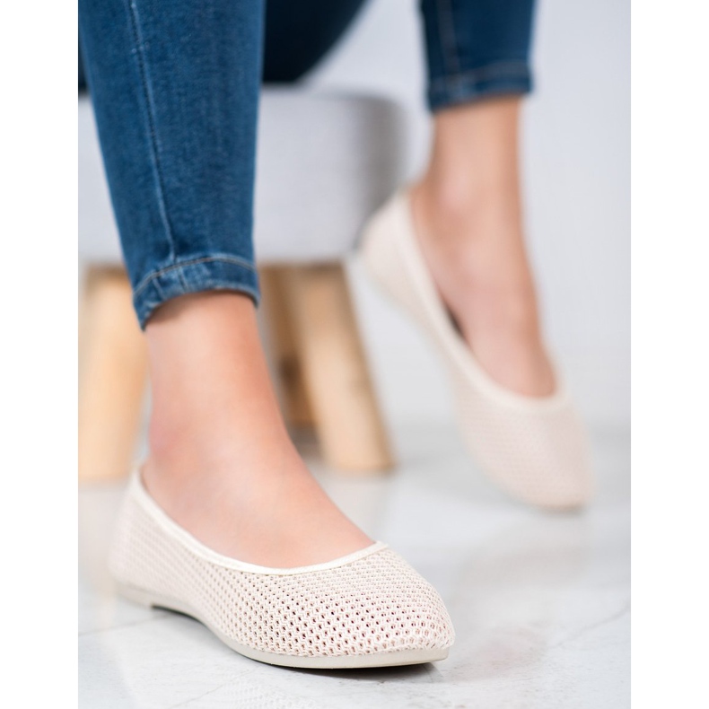 SHELOVET Ballerine leggere traforate marrone 1