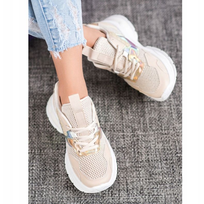 Mannika Sneakers alla moda con rete marrone 2