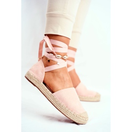 SEA Espadrillas da donna, lino legato rosa Bonjour 1