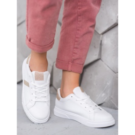 SHELOVET Scarpe Sportive Con Glitter bianca 1