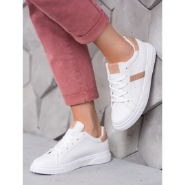 SHELOVET Scarpe Sportive Con Glitter bianco 2