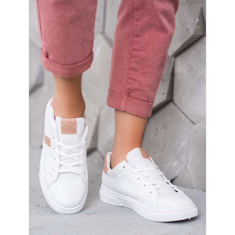 SHELOVET Scarpe Sportive Con Glitter bianco 1