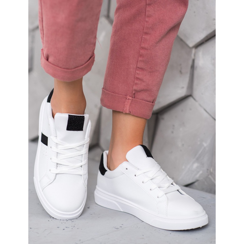 SHELOVET Scarpe Sportive Con Glitter bianco 1