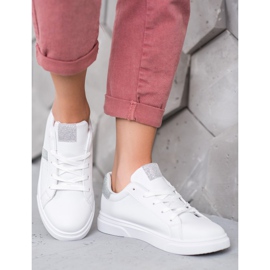 SHELOVET Scarpe Sportive Con Glitter bianca 1