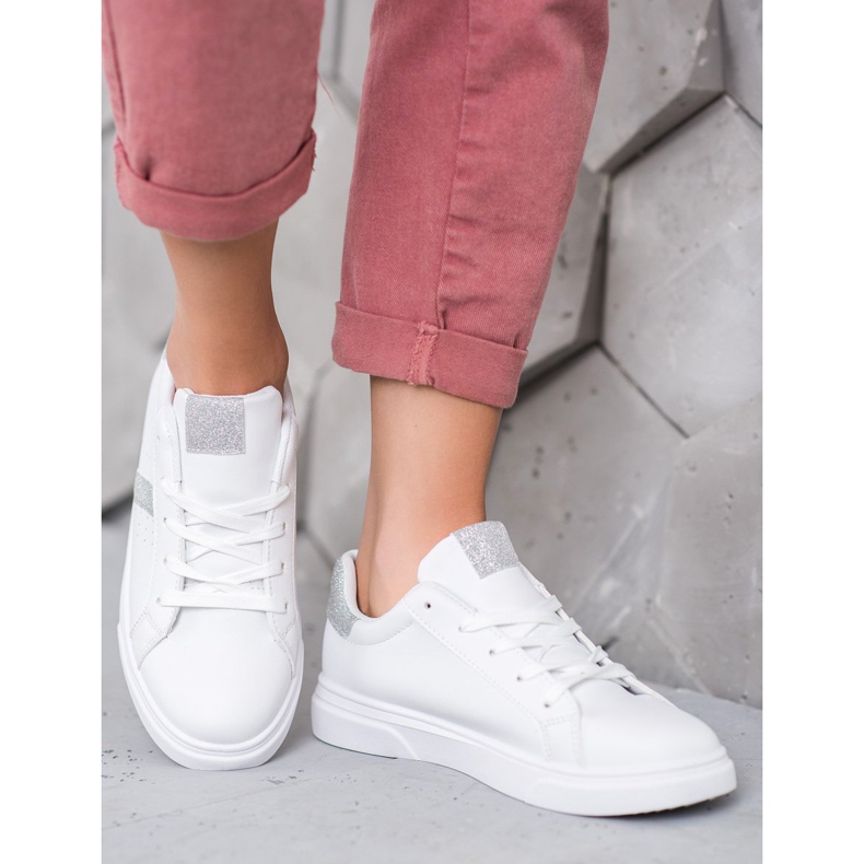 SHELOVET Scarpe Sportive Con Glitter bianco 1