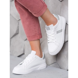 SHELOVET Scarpe Sportive Con Glitter bianco 2