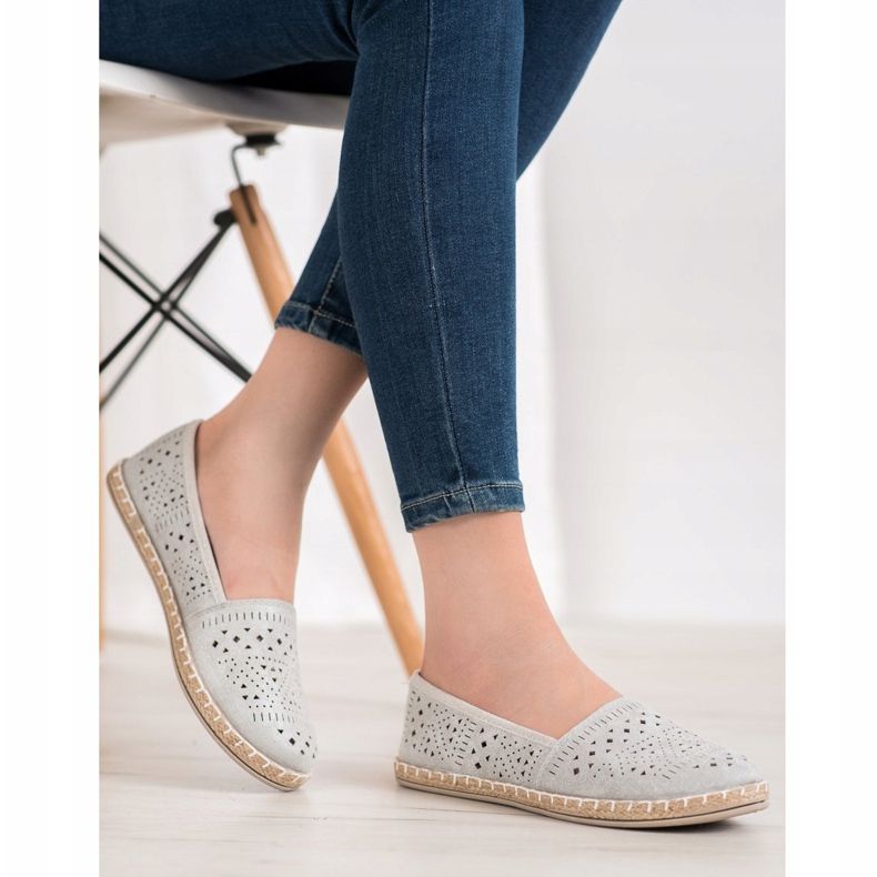 MCKEYLOR Espadrillas azteche con motivi aztechi grigio 1