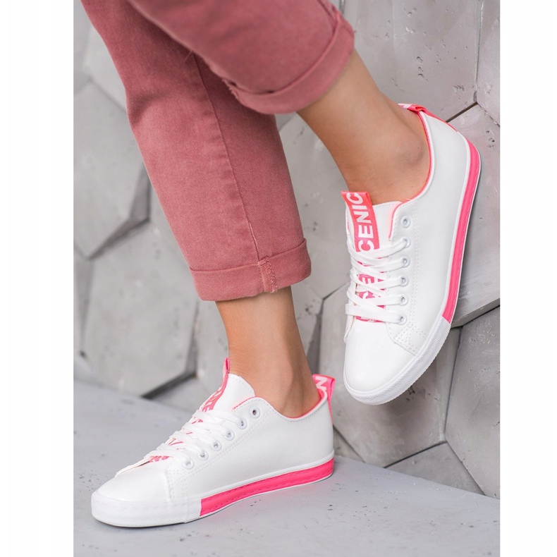 SHELOVET Sneakers Con Ecopelle Nice bianca 2