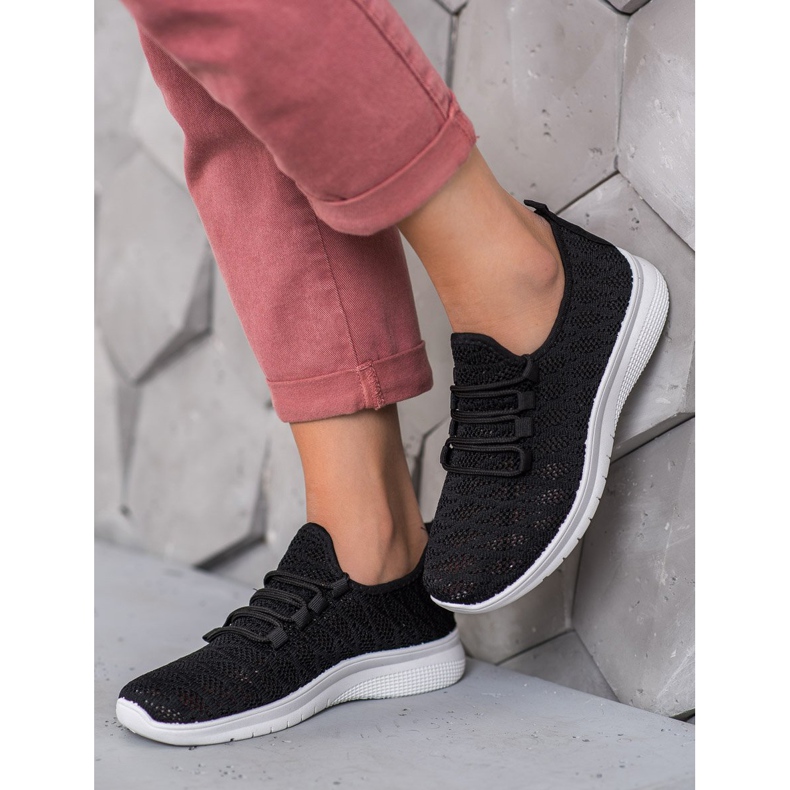 SHELOVET Scarpe traforate nere nero 2