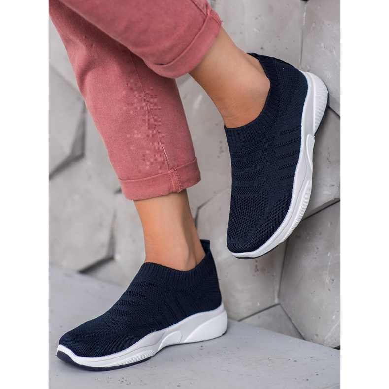 Sweet Shoes Comodi Slipon Sulla Piattaforma blu 2