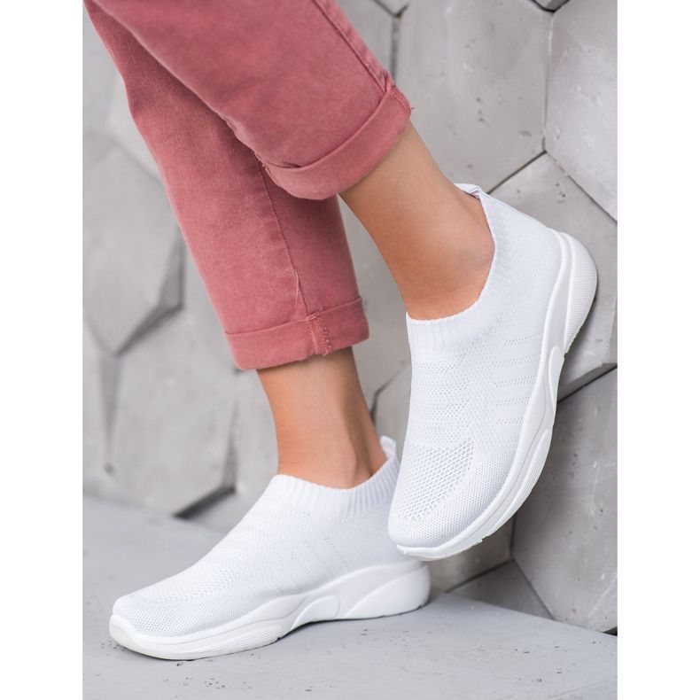 Sweet Shoes Comodi Slipon Sulla Piattaforma bianco 2