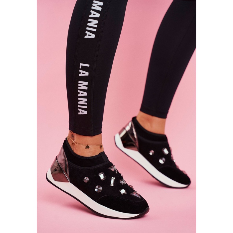 SEA Scarpe Sportive Da Donna Con Cristalli Nere Todo nero 1