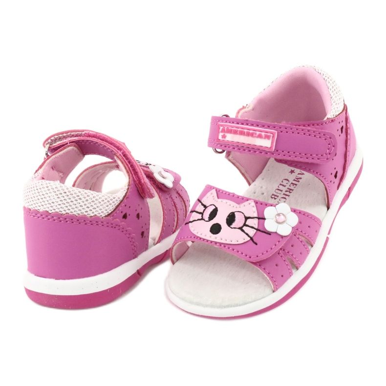 Sandali bambina American Club DR22/20 gattino rosa 3