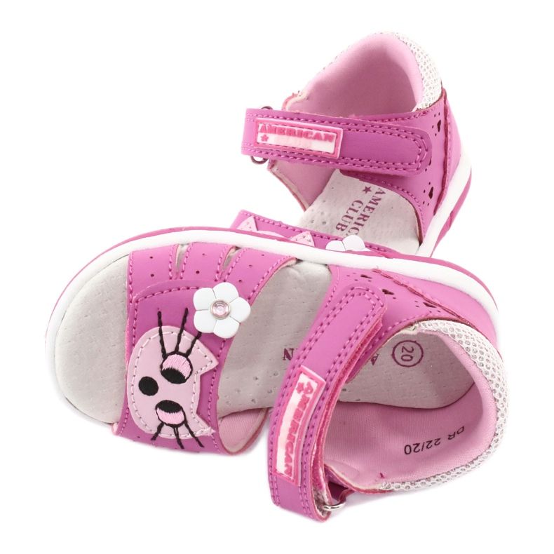 Sandali bambina American Club DR22/20 gattino rosa 4