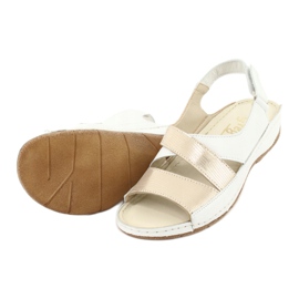 Gregors Gregor 781 Sandali femminili per zeppe bianche/oro bianca 4