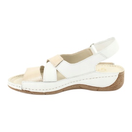 Gregors Gregor 781 Sandali femminili per zeppe bianche/oro bianca 2