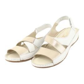 Gregors Gregor 781 Sandali femminili per zeppe bianche/oro bianca 3