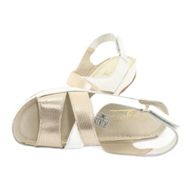 Gregors Gregor 781 Sandali femminili per zeppe bianche/oro bianca 5