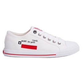 Sneakers Donna Big Star Bianche FF274079 nero rosso 4