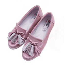EVE Mocassini Donna, Pelle Scamosciata Con Frange, Batista Rosa 4