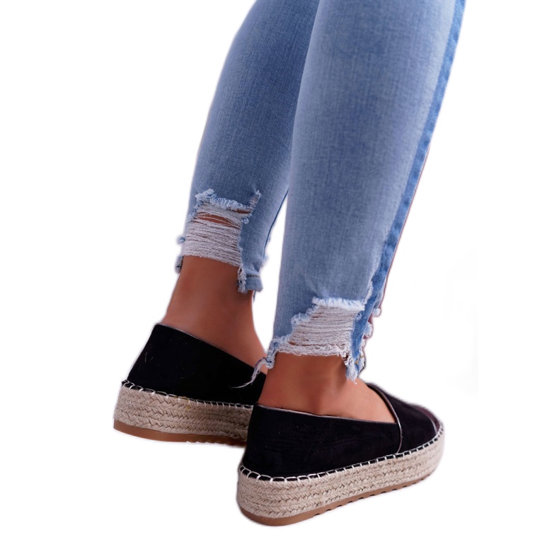 Espadrillas da donna Black Ringer Platform nero giallo 4