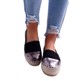 Espadrillas da donna Black Ringer Platform nero giallo 2