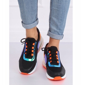 Scarpe sportive da donna nere F-3336 BLACK/ORANGE nero arancia 1