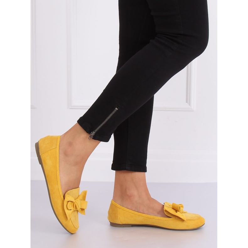 Mocassino con fiocco miele B2028 Giallo 2