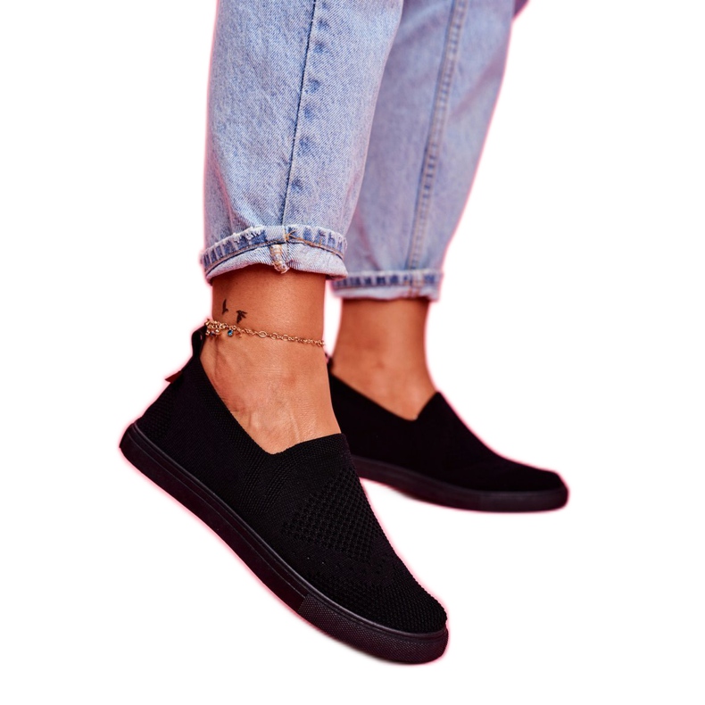 Sneakers da donna nere Sneakers senza lacci Big Star FF274A609 nero 2